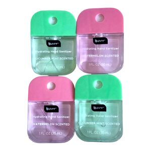4X B PURE HYDRATING HAND SANITIZER CUCUMBER MINT & WATERMELON 1oz B PURE